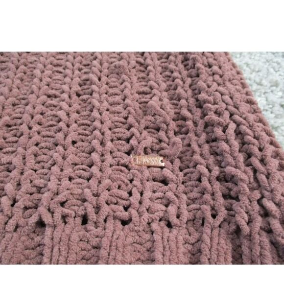 PINK Victorias Secret Medium Cozy Mauve Turtleneck Sweater oversized chunky lady - Picture 8 of 16